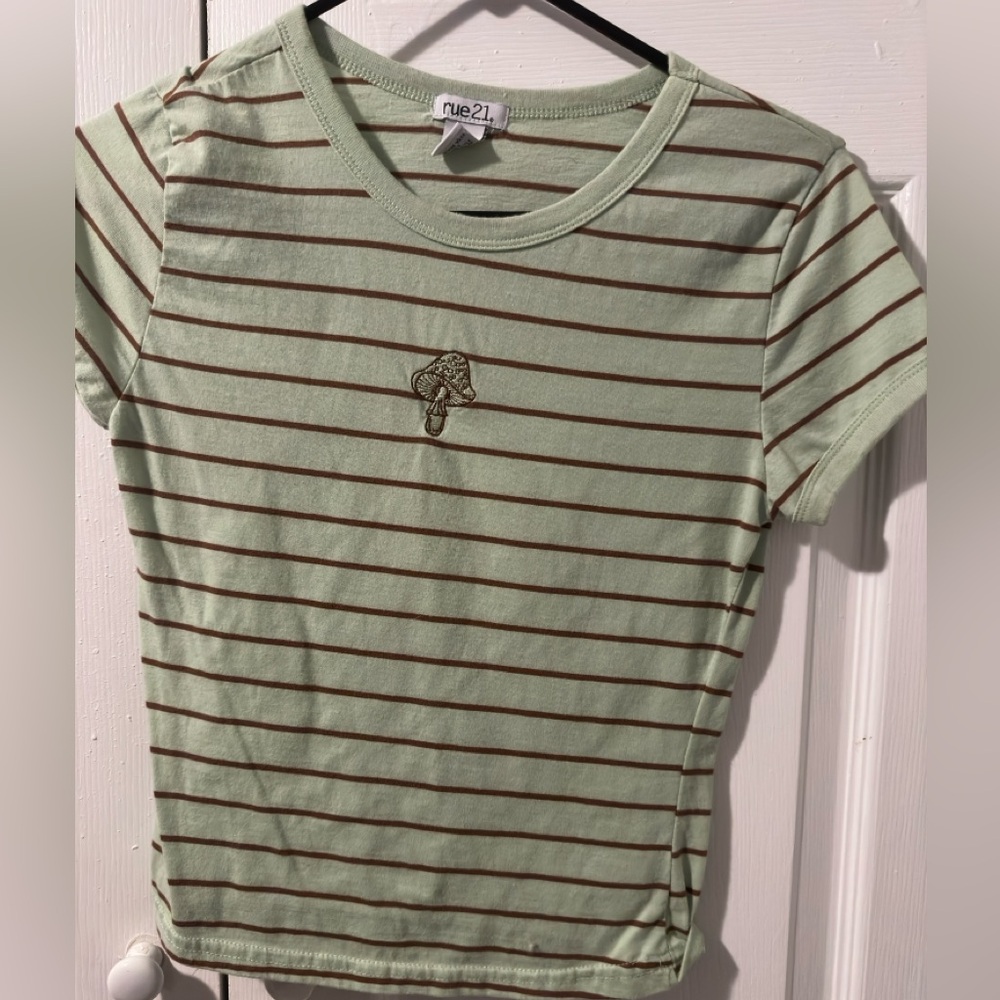Striped Mushroom Tee